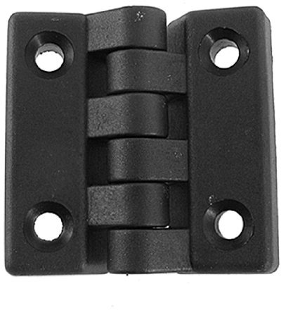 sourcingmap 2pcs Charnière Plastique Porte Placard Armoire 65 x 65mm Noir