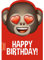 Emoji Emoticon / Emote AFFE Herz Augen Geburtstagskarte