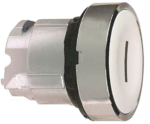 Schneider Electric ZB4BA131 Pushbutton Head, White Flush Pushbutton Head Ø22 Spring Return I, Part Number
