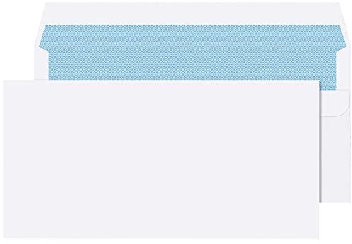 Q-Connect DL Envelope 100 gsm Plain Peel and Seal - White, Pack of 500