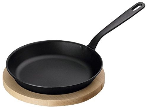 KUHN RIKON Black Star 3233 Frying Pan with Board 19 cm Iron Handmade in Switzerland