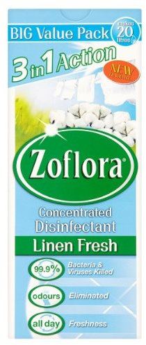 Zoflora 3in1 Action Concentrated Disinfectant Linen Fresh 500ml (Pack of 6 x 500ml)