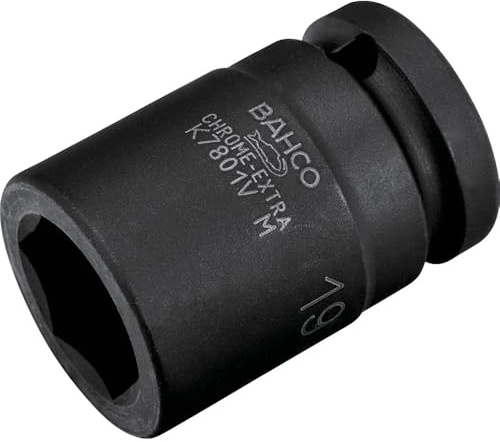 Bahco K7801VM-22 Reinforced Socket, Black, 1/2-Inch/22 mm