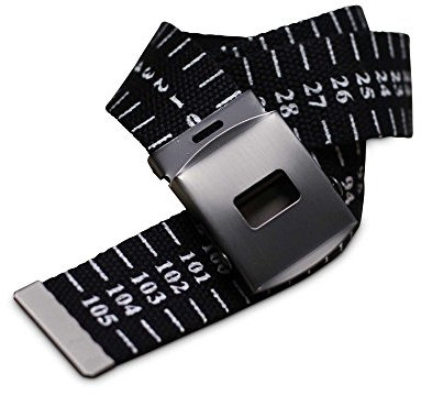 Diätgürtel Diet Belt Maßband schwarz 105 cm