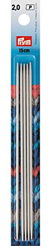 Prym Strumpfstricknadeln ALU 15 cm 2,00 mm grau
