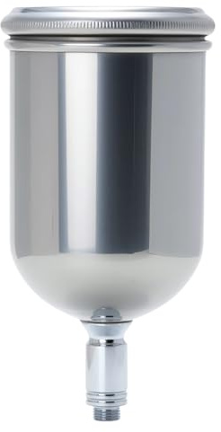 GSI Creos MR.HOBBY PS-290B 150cc Cup for Airbrush, Airbrush Accessories, Paint Cup for PS290 & PS275, Extra Large Container, 150ml Capacity, with Lid, Metal Colours, Stainless Steel, Brass