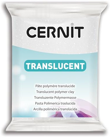 Cernit Transluzent Lehm 56g, Bernstein, 7 x 5.5 x 1.5 cm