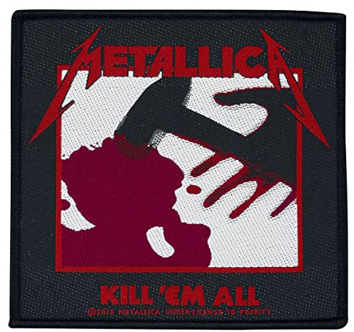 Metallica Kill 'Em All Unisex Patch Standard 100% Polyester Band-Merch, Bands