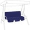 Gardenista Garden Swing 3 Seater Hammock Bench Cushion | Canopy Outdoor Patio Furniture Replacement Cushion Seat Pad | Water Resistant Seat and Back Cushion | Soft Comfy and Durable (Navy Blue)
