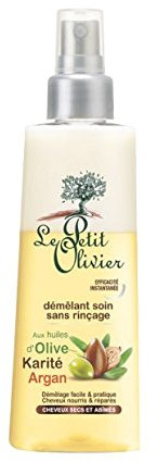 Le Petit Olivier – Haarpflege – Entwirrungsmittel ohne Ausspülen mit Olivenöl, Sheaba, Argan, trockenes und geschädigtes Haar – 150 ml