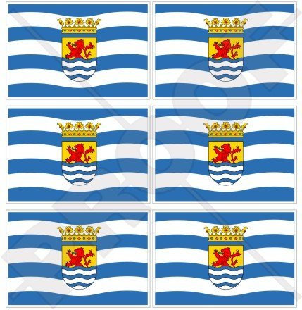 Vinyl-Mini-Aufkleber, Zeeland-Flagge, Niederlande, 40 mm, für Mobiltelefone, 6 Stück