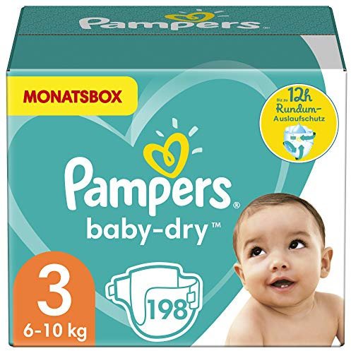 Pampers - Pampers Trockenwindel (Größe 3) Für 6-10 Kg Babys - 198 Stücke