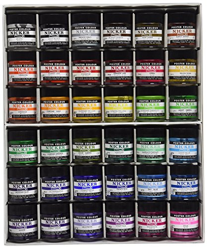 Knicker poster color in bottle 36 color set (japan import) by Knicker paint