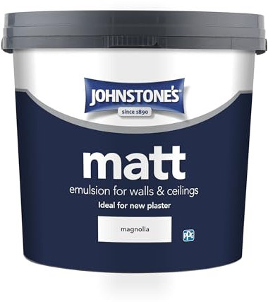 Johnstone's 306756 Matt Emulsion Paint, Magnolia, 5 l (Pack of 1)
