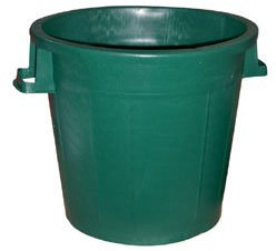 EDA - Corps de Poubelle 50 L - sans Couvercle - Ø 52 x 46 x H.44,5 cm - Vert Canada