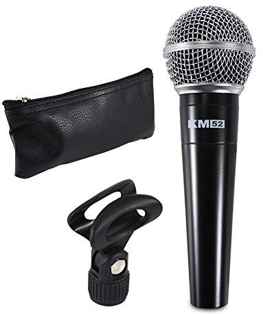 Studiomaster KM52 Wired Balanced Microphone 5m Cable Stand Clip Protective Case
