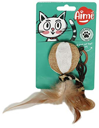 AIME Jouet pour Chat à Griffer, Jouet Porte Clé Naturel et Ecologique