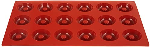 silikomart | SF010 Molde de Silicona para Monoporciones SAVARIN, Antiadherente, 18 cavidades, Pack de 1 Molde para tartas, Ø 41 h 12 mm, Made in Italy