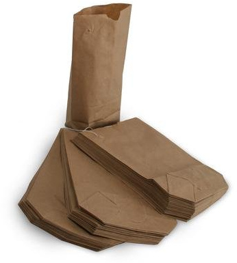 Papiertüten für 1kg, 17 x 26 cm, Bodenbeutel aus braun Natron Papier, 1000 Stück zu je 100 Stück gefädelt, Umweltfreundlich, 100% biologisch abbaubar