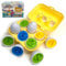 kidoloop Kids White Matching Eggs Toy Number Egg Game For Children 6 Pieces Montessori Educational Learning Toy With Smooth Edges Sensory Playset with Yellow Storage Box Easter Gift for Toddlers