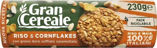 Gran Cereale Biscotti Gran Cereale Croccante con Riso, Ricchi di Fibra e Fosforo - 230 g