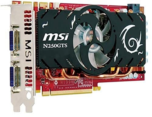 MSI GeForce GTS 250 1 Go GDDR3 - Cartes Graphiques (GeForce GTS 250, 1 Go, GDDR3, 256 bit, 2560 x 1600 Pixels, PCI Express x16)