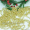 SHATCHI 7,2 m Lange goldglänzende Weihnachts-Perlenkette, metallische Weihnachtsgirlande, künstliche Perlen, Lametta für Weihnachtsbaum, hängende Dekorationen, DIY, Kunst und Handwerk, Juwelier