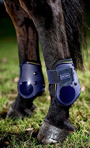 HKM Streichkappen Hufglocken Dunkelblau/Gelb One Size