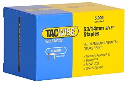 Tacwise 0452 Typ 53/14 mm Verzinkte Heftklammern, 5000 Stück