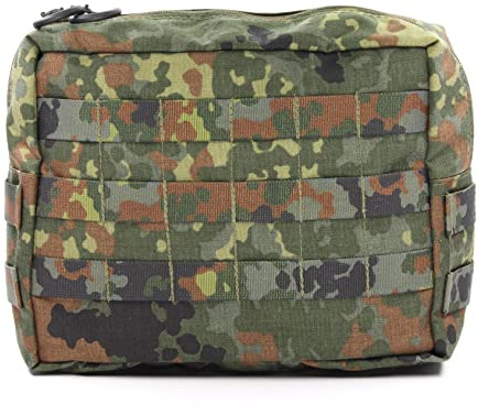 Zentauron Reißverschlusstasche XL MOLLE-System aus Cordura - 7L Stauraum, große robuste BW Mehrzwecktasche für Rucksäcke Plattenträger & Taktische Ausrüstung, ideal für Militär, Outdoor Einsätze