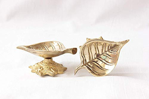 Dekorative Käfer Blatt geformte Lampen Diya Indian traditionelle Art der Beleuchtung ein Satz von zwei Diyas