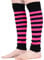 Mysocks Leg Warmers Extra Soft Stylish Fancy Winter 80s Party Dance Striped Long Legwarmers for Women Girls Ladies Striped Pink Black