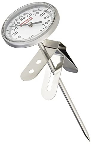 Gazechimp Edelstahl Thermometer mit Halterung für Milchkännchen Milch Kaffee