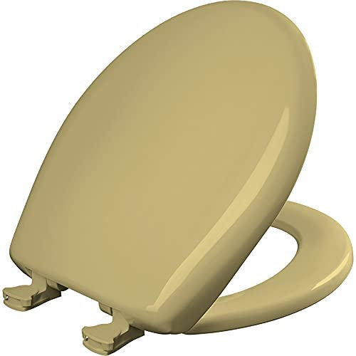 Bemis 200SLOWT 031 Toilet Seat Will Slow Close, Never Loosen and Easily Remove, Harvest Gold, Round
