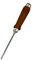 ULMIA Stechbeitel 4 mm mit braunem Griff Gesamtlänge 285 mm inklusive dunklem Holzheft, 167-4
