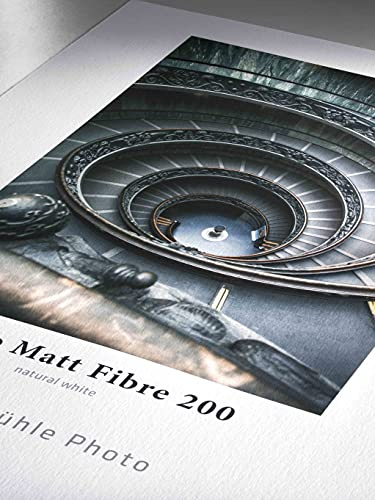 Hahnemühle 10643102 Photo Matt Fibre Papier, 200 g/m², 17 Zoll Rolle, 432 mm x 30 m, naturweiß