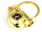 maycom® Drehender Turbo-Schlüsselanhänger Turbolader Turbine Schlüsselanhänger Ring Schlüsselanhänger (Gold)