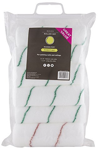 Hamilton Prestige 6 Piece Roller Pack 9”x1¾” (5 x Medium Pile, 1 x Long Pile)
