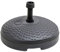 AKTIVE 61130 - Base sombrilla terraza exterior circular negra, resistente al agua y a los rayos del sol, cuenta con depósito de agua o arena, parasol duradero y estable