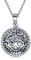 Bling Jewelry Cancer Zodiac Sign Astrology Horoscope Round Medallion Pendant For Men Women Necklace Antiqued Sterling Silver