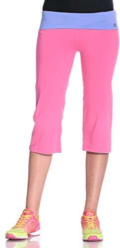 Zumba Fitness Damen WB Leggings Flash Flare Capri, Berry, M