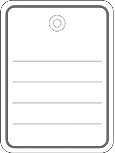 HERMA 6841 Warenanhänger liniert mit Faden, 1000 Stück, 48 x 65 mm, Fadenlänge 8 cm, groß, Anhängeschilder Preisetiketten aus Pappe zum Beschriften für Geschenke, Schmuck, Hang Tags, Flohmarkt, weiß