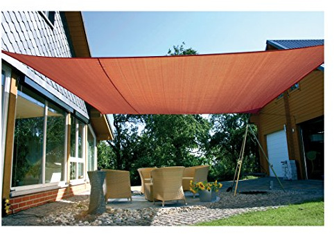 Eduplay Sonnenschutz Sonnensegel, 6x4m, Rechteck, rost