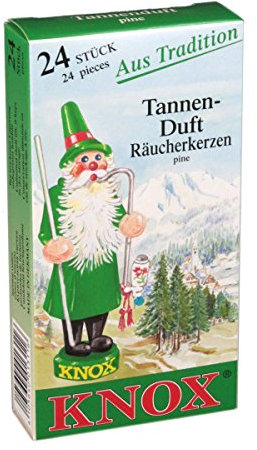 KNOX Räucherkerzen - Duft: Tanne - Menge: 24 Stück - Brenndauer: ca. 10-15 min - Made in Germany