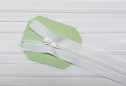 Reißverschluß für Bettwäsche Kunststoff nicht teilbar 80 cm weiß