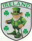 Irland Irish Kobold und Kleeblatt Aufkleber für Autofenster innen