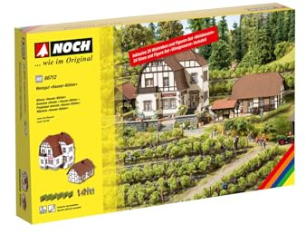 NOCH® Weingut „Hauser-Bühler“, Laser-Cut Modellbau, inklusive Figuren-Set für die Spur H0, perfektes Highlight für Landschaftsgestaltung