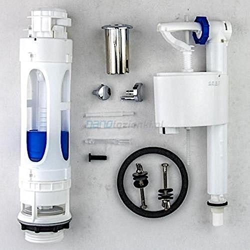 Roca AH0004900R - Kit Juego Mecanismo Tanque Doble Recambio - Colleción De Baño - Porcelana - Mecanismos