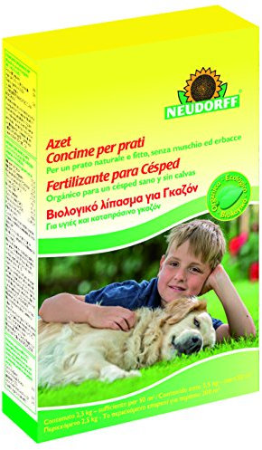 Neudorff Azet – Lawn Fertilizer, 2.5 kg, 19 x 7 x 28 cm, Yellow