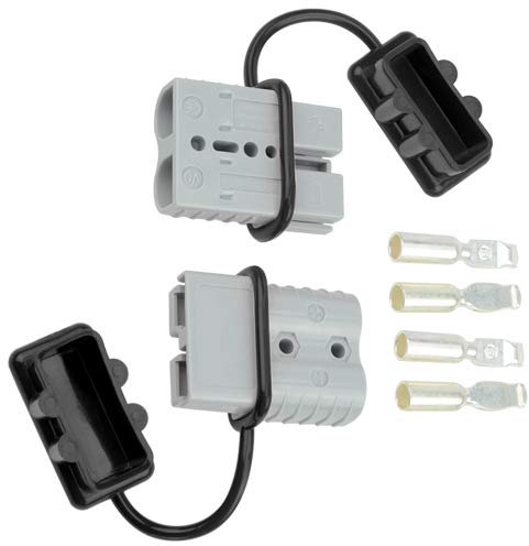 WMYCONGCONG Kit de connecteur de déconnexion Rapide de Batterie 120A pour connecteur de treuil de remorque Gris